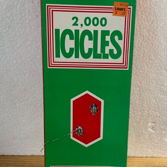 Vintage Icicles Lot of 2 Boxes Pyramid 2000 Strand & Brite Star 1000 Strand New - Picture 2 of 9